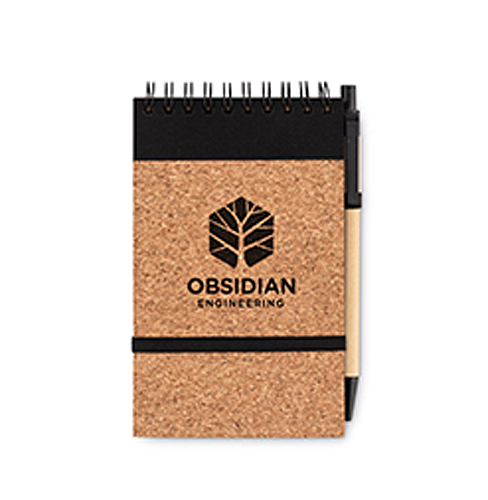 A6 cork notebook with pen